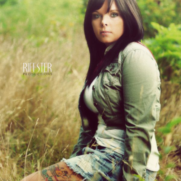 Portrait photography outdoor girl in field